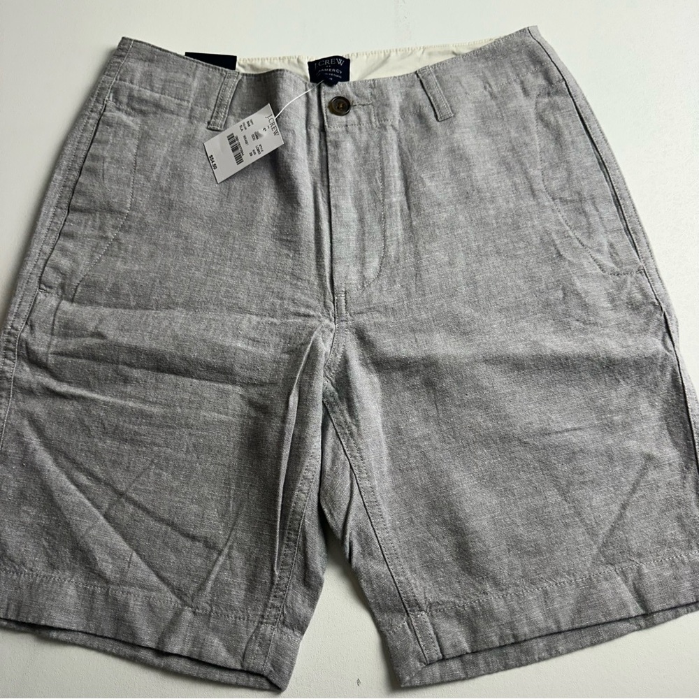 J.Crew‎ men’s size 29 Gramercy linen blend 9 inch shorts new without tags